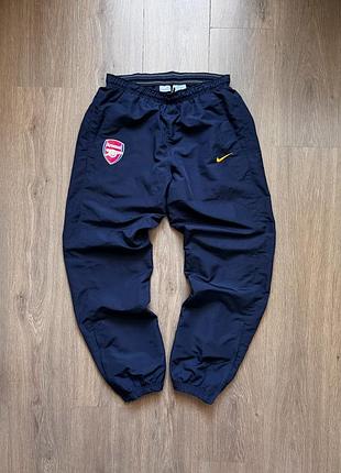 Вінтажні штани nike arsenal fc vintage track pants y2k drill найк adidas sport  casuals fred perry streetwear carhartt