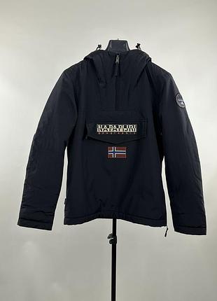Анорак, куртка napapijri rainforest casual jacket чорний чоловічий в розмірі с