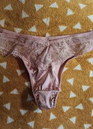 Трусики стринги с кружевом primark 38/40