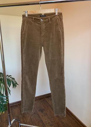 Оксамитові штани скінні massimo dutti, eur 36, коричневі