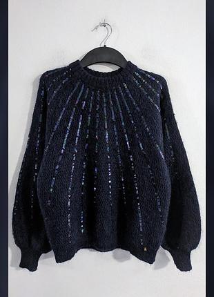 Свитер с мохером и шерстью в пайетках des petits hauts