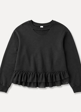 Світшот худі лонгслів river island з акцентним низом та вирізом під чокер
