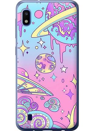 Чохол 2d пластиковий на телефон samsung galaxy a10 2019 a105f рожева галактика "4146t-1671-58250"