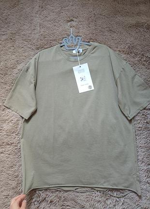 Футболка рвана батал оверсайз 52-54р xl-xxl хакі