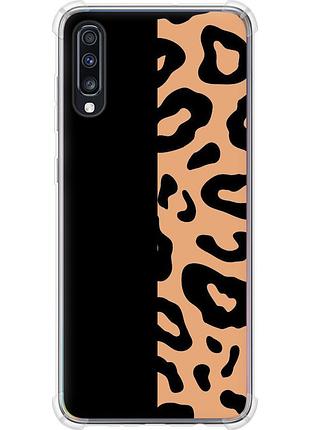 Чехол силикон с усиленными углами на телефон samsung galaxy a70 2019 a705f пятна леопарда "4269sp-1675-58250"