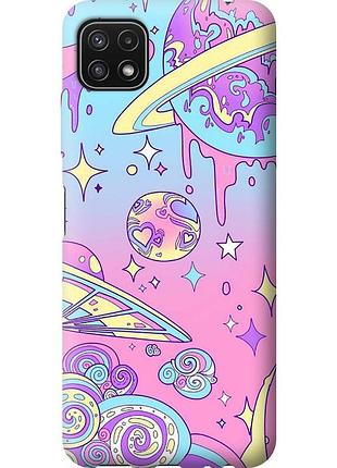 Чехол силиконовый на телефон samsung galaxy a22 5g a226b розовая галактика "4146u-2581-58250"