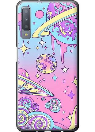 Чохол силіконовий на телефон samsung galaxy a7 (2018) a750f рожева галактика "4146u-1582-58250"