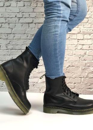 ♦️saile♦️❄️ dr.martens Leopard black❄️ботинки зимні жіночі з хутром доктор мартінс