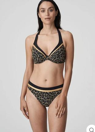Купальник бікіні-топ primadonna swim kiribati triangle з великими плавками кольору golden safari