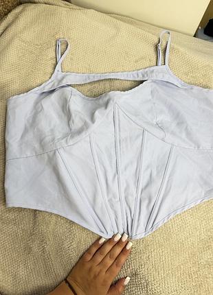 Блакитний корсет plus size 💙