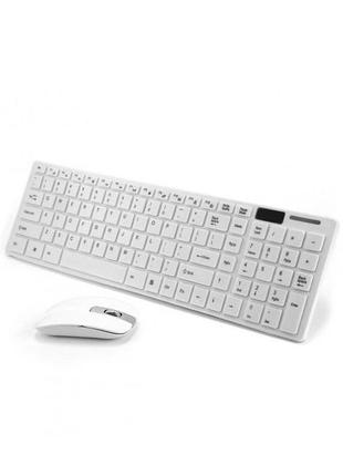 Бездротова клавіатура з мишею keybord wireless ukc к06 біла