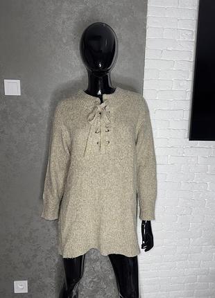 Подовжена кофта з мохером светр оверсайз zara, s