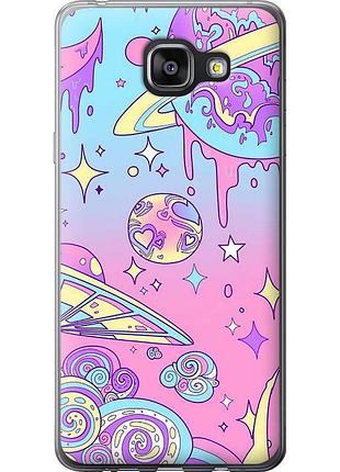 Чохол силіконовий на телефон samsung galaxy a5 (2016) a510f рожева галактика "4146u-158-58250"