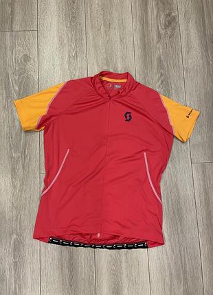 | xl-l| женская велофутболка scott / велоджерси / джерси scott woman cycling jersey