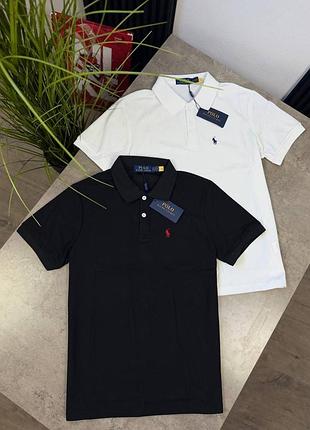 Футболка polo ralph lauren | s–xxl | чорна / біла