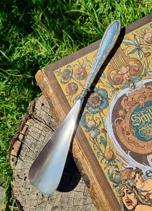 Антикварна ложка, ріжок для взуття (виробник, дорожня). срібло.