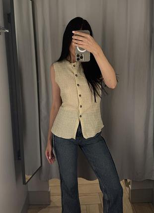 Жилет жіночий з фактурного трикотажу h&m