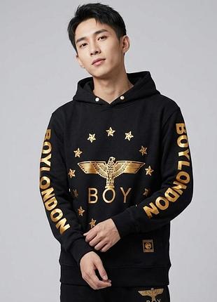 Чоловічий чорний худі boy london korea