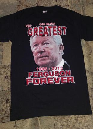 Футболка хлопковая великий сэр алекс фергюсон farewell fergie ferguson alex forever " king of the football league" манчестер юнайтед manchester united