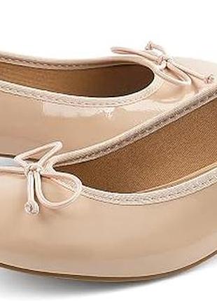 Элегантные пудровые лакированные туфли-балетки jolies ballerines от andré