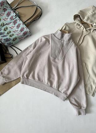 Світшот, худі h&m з коміром на блискавці