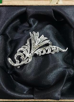 Винтажная брошь «гилочка» в стиле art deco