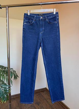 Джинси massimo dutti високі, прямі, eur 36 / s, темно-сині