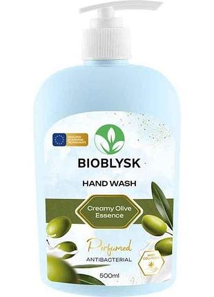 Крем-мило рідке 500мл парфумоване антибактеріальне “creamy olive essence” тм bioblysk