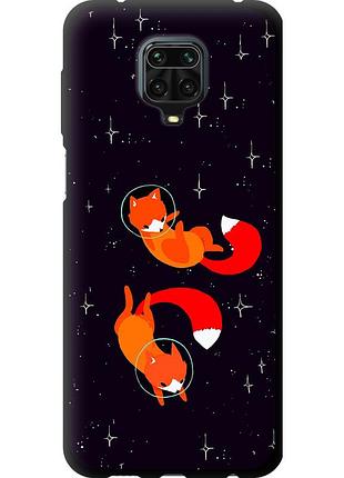 Чохол tpu на телефон xiaomi redmi note 9s лисички в космосі "4519b-2029-58250"