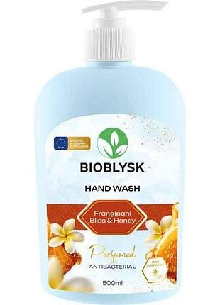Крем-мыло жидкое 500мл парфюмированное антибактериальное “frangipani bliss honey” тм bioblysk