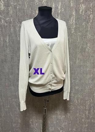 Кофта ,джемпр на ґудзиках бежева класична р.xl,hema.