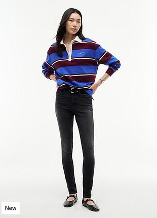 Серые джинсы скинни на средней посадке Tommy hilfiger размер 29/30