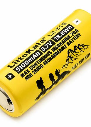 Акумулятор liitokala lii-51s 26650 5100 ма·год 3,7 в li-ion високострумовий