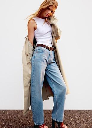 Джинси zara wide leg з ремінем від zara