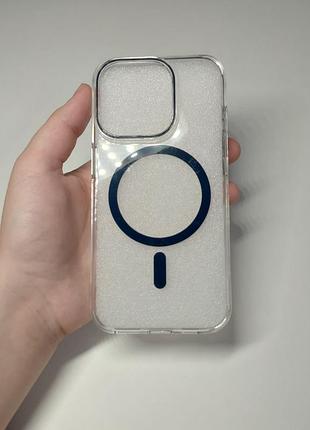 Чохол apple iphone 15 pro прозорий з magsafe