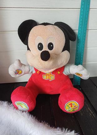 Мягкая интерактивная развивающая игрушка микки маус baby mickey clementoni мики