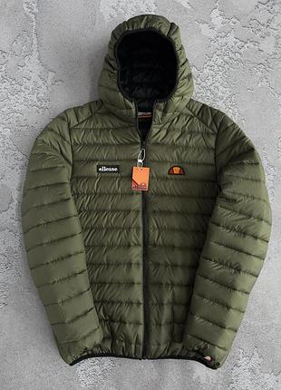 Куртка чоловіча стьобана хакі олива ellesse khaki! мужская куртка стеганная демисезонная ellesse! материал плащевка! куртка осень-весна! размеры s-2xl