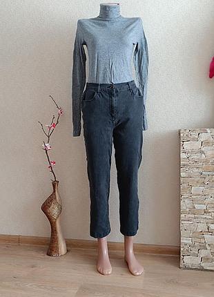 Женские джинсы серые укороченные straight leg размер 48-50 bonmarche