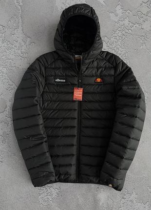 Куртка чоловіча чорна стьобана ellesse black! мужская куртка стеганная демисезонная ellesse! материал плащевка! куртка осень-весна! размеры s-2xl!