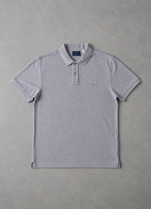 Серое мужское поло gant (regular fit)