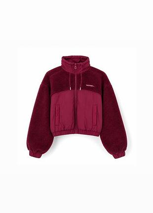 Urban outfitters бордова флісова куртка s