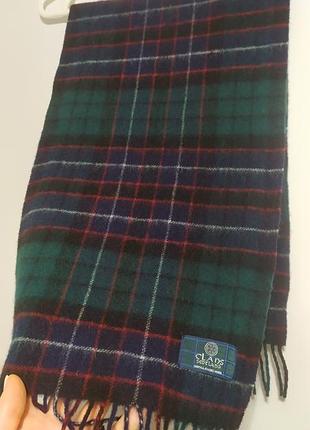 Шотландський  шарф з тартановим малюнком із вовни ягня clans scotland