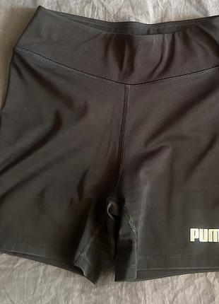 Спортивні шорти-велосипедки puma / чорні велосипедки пума