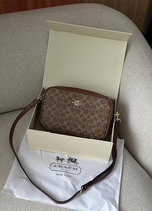 Сумка coach jamie camera bag large beige
