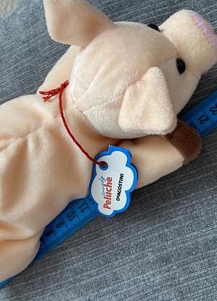 Колекційна вінтажна м'яка плюшева іграшка-порося trendy peluche: