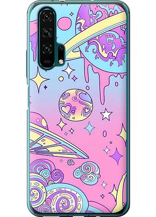 Чехол 2d пластиковый на телефон huawei honor 20 pro розовая галактика "4146t-1702-58250"