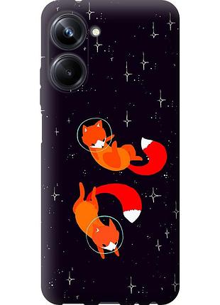Чохол силіконовий на телефон realme 10 pro лисички в космосі "4519u-2945-58250"