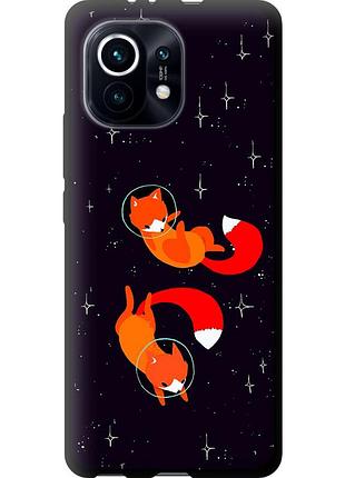 Чехол tpu на телефон xiaomi mi 11 лисички в космосе "4519b-2253-58250"