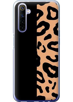Чехол 2d пластиковый на телефон realme 6 пятна леопарда "4269t-1913-58250"