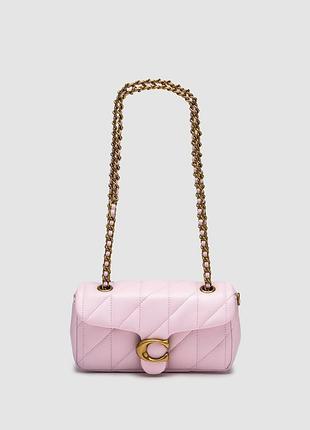 Сумка coach tabby shoulder bag 20 with quilting pink/gold